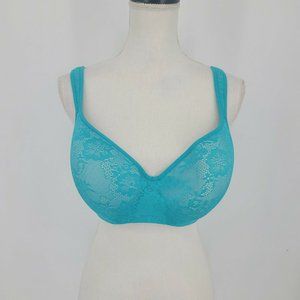 Cacique Turquoise Lace Bra